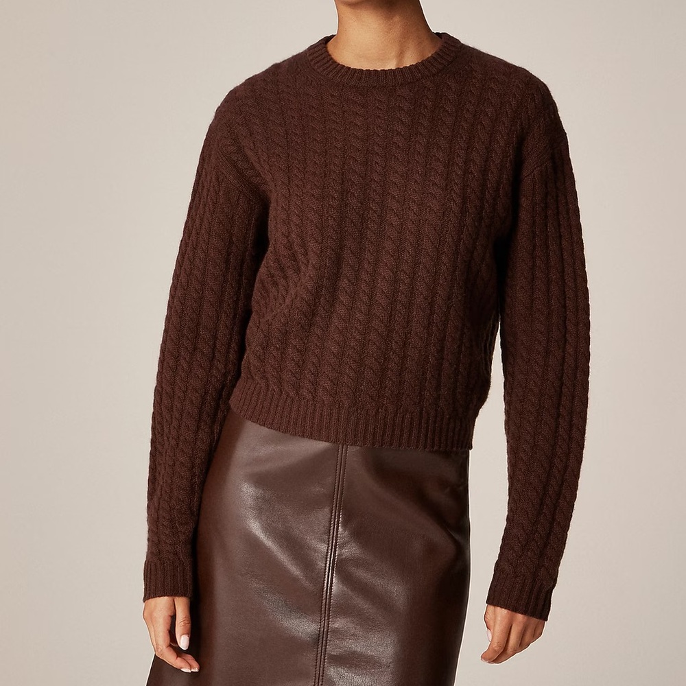 J.Crew Cashmere Cable Crew Sweater